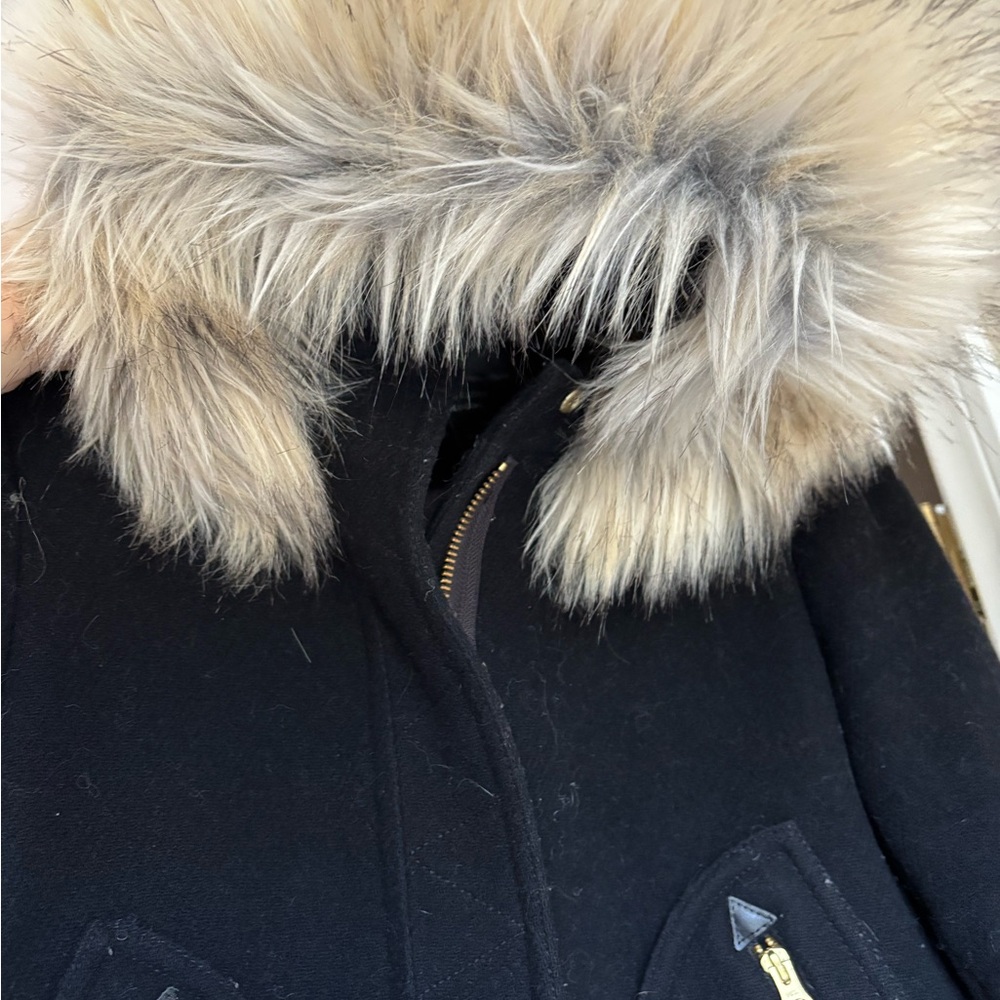 J. Crew Black Chateau Parka Stadium Wool Coat 12 - Picture 5 of 6